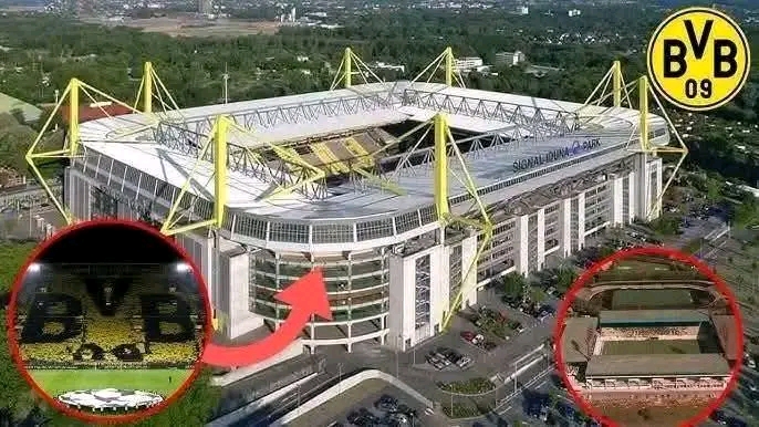 MEGA-NEWS AUS DORTMUND! Borussia Dortmund präsentiert spektakulären Masterplan im Wert von 7,3 MILLIARDEN DOLLAR zur kompletten Umgestaltung des SIGNAL IDUNA PARK! Ein neues Fußball-Zeitalter beginnt: Die legendäre gelbe Wand wird lauter denn je, kombiniert mit futuristischen Innovationen, modernster Technik und nachhaltigem Design. Der BVB vereint Tradition und Zukunft in einem Projekt, das den europäischen Fußball revolutionieren soll. Die Fans dürfen sich auf ein Stadionerlebnis freuen, das heller, grüner und magischer wird als je zuvor – ein echtes Fußball-Tempel-Upgrade