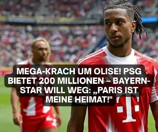 MEGA-TRANSFER-SHOCK: Paris Saint-Germain is chasing Bayern superstar Michael Olise – and the Frenchman is anything but disgusted! From a confidential source, PSG boss Nasser Al-Khelaifi is offering an incredible €200 million! The alarm bells are ringing on Säben Straße: Eberl in panic, companies are clueless. And Olise? He’s been dreaming of the French capital for a long time! A deal that leaves Bayern fans speechless and promises the Bundesliga tremors – luxury, money and pure football fever!