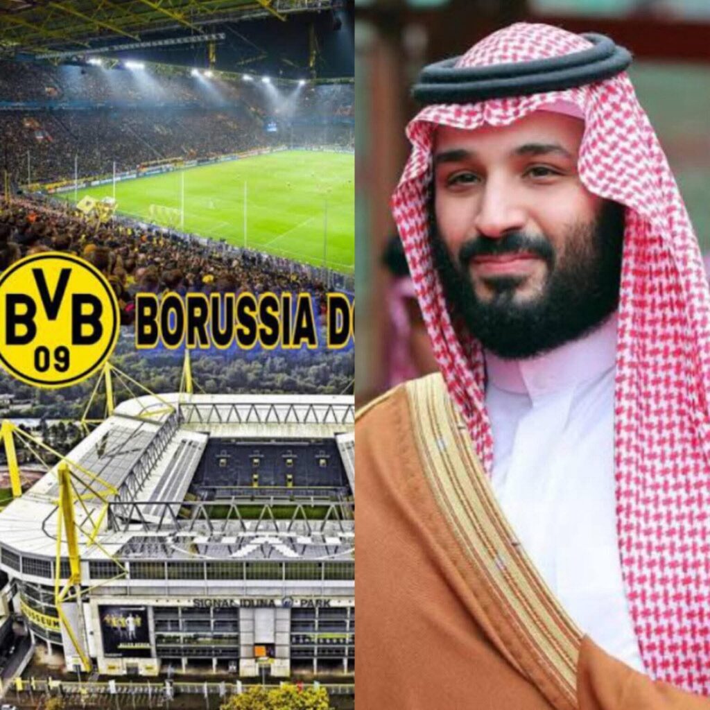Überschrift: „Dortmund-Fans und Vereinslegenden erheben sich: Der Verein gehört den Menschen – nicht dem Petrodollar!“