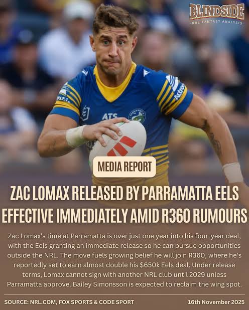 💥 Bold Moves & Big Ambitions: Why Parramatta Eels Cut Zac Lomax Loose and What It Means for the Club’s Future: Bield Them Well, Eels!