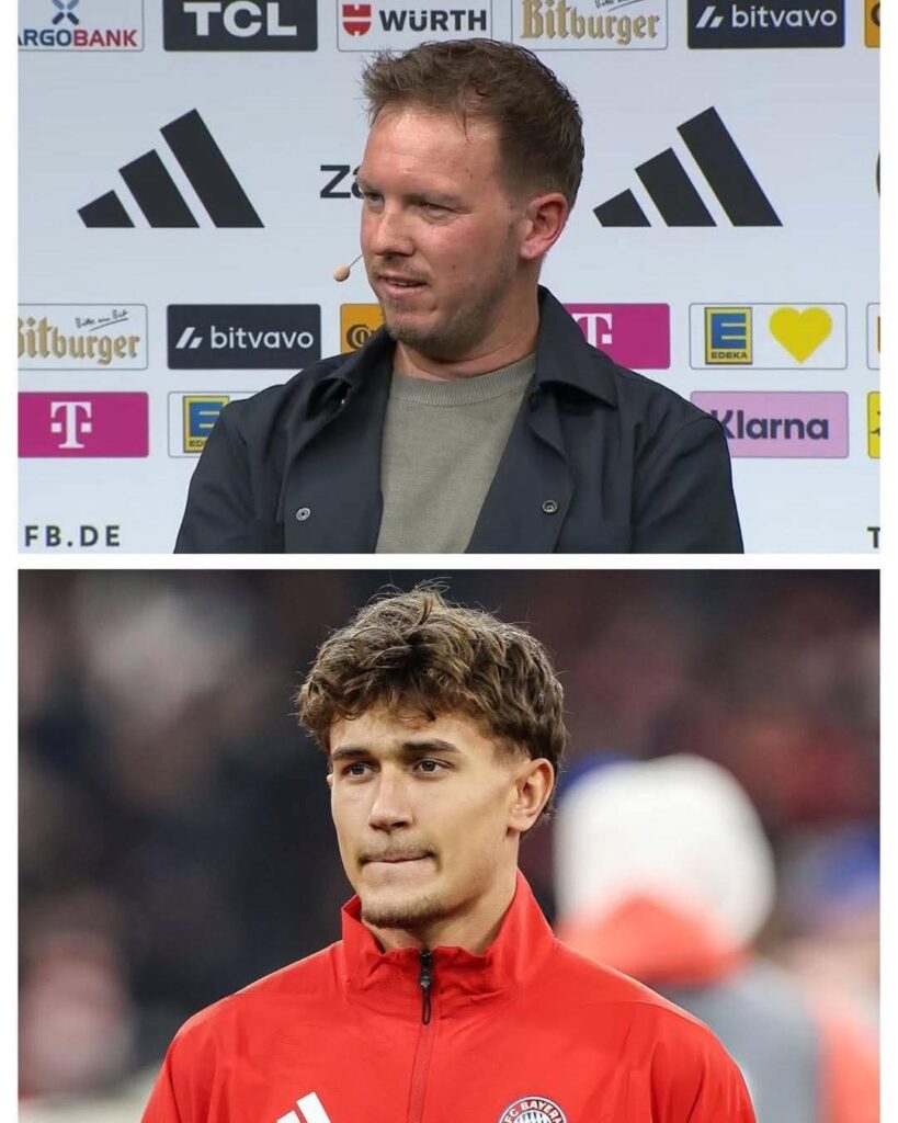 „Nagelsmann über die Nicht-Nominierung von Tom Bischof: ‚Er hat absolut das Niveau für eine WM, aber ihm fehlt noch die Erfahrung in großen Entscheidungsspielen und die Konkurrenz ist enorm.‘“