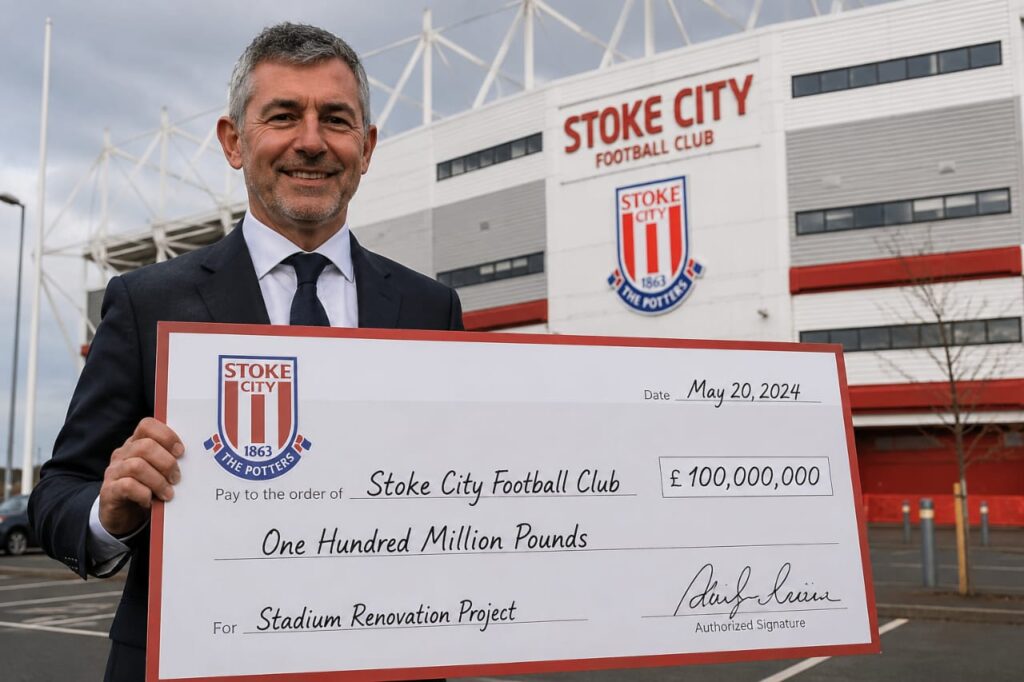 π SHOCKING TWIST AT STOKE CITY π¨ Billionaire Donates Β£100 Million for Stadium Renovation Project