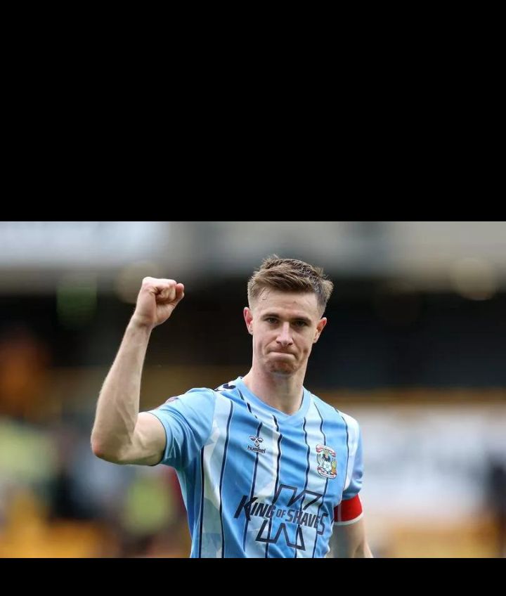 HEARTBREAK AT Coventry City: Ben Sheaf stands in the spotlight after a difficult moment, as fans stand firmly behind him