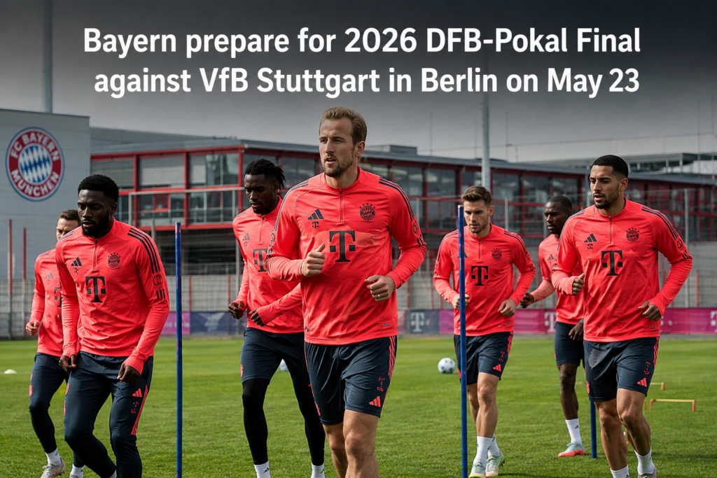 🔥🏆 Gigantisches Finale in Berlin voraus! Der FC Bayern München steht vor dem großen Showdown im DFB-Pokal gegen den VfB Stuttgart am 23. Mai. Ganz Fußball-Deutschland blickt gespannt auf dieses Top-Duell voller Leidenschaft, Emotionen und Titelträume. Die Münchner wollen ihre dominante Saison mit dem nächsten Pokal krönen, während Stuttgart bereit ist, für die Sensation zu kämpfen. In der Hauptstadt wird eine elektrisierende Atmosphäre erwartet, wenn zwei Traditionsvereine um Ruhm, Ehre und den begehrten Pokal alles auf dem Platz geben! 🔴⚪🔥