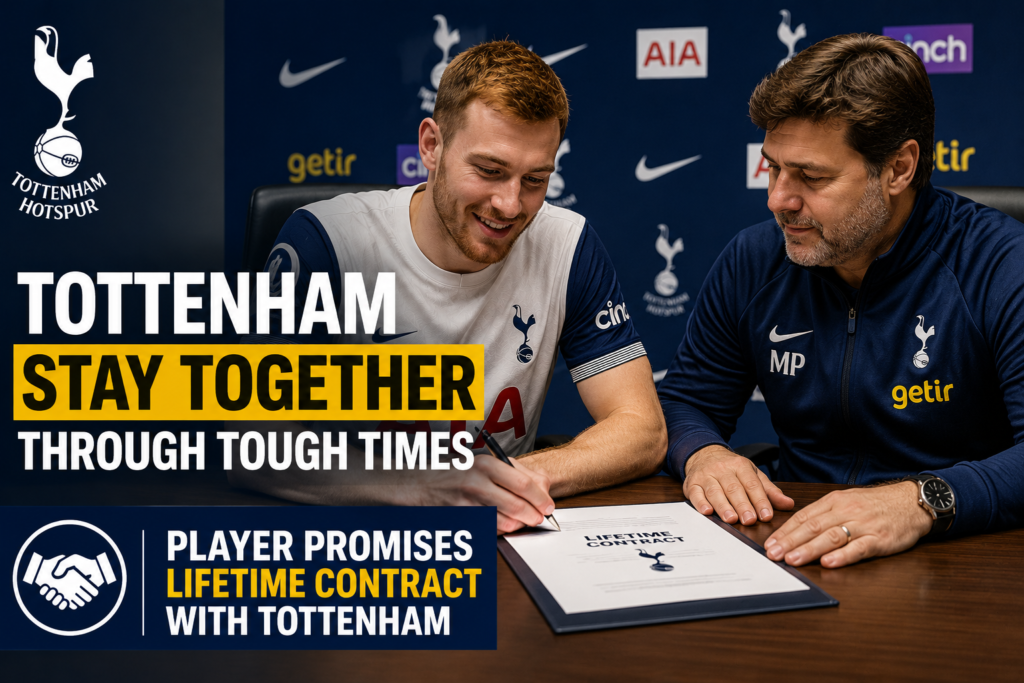 Tottenham Keep Calm Amid Tough Season as Player Sparks Shock Lifetime Contract Promise