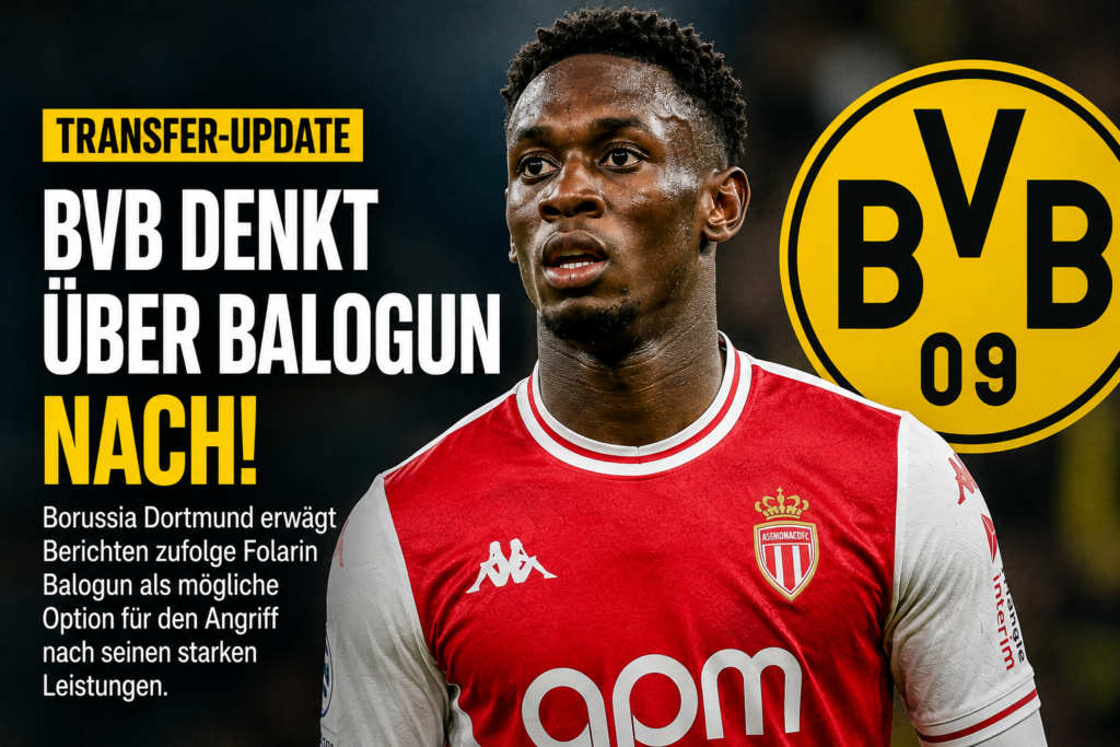 🚨🟡⚫ Neuer Name auf der BVB-Wunschliste! 🔥⚽ Borussia Dortmund soll Folarin Balogun als mögliche Verstärkung für die Offensive ins Visier genommen haben. Nach seinen überzeugenden Leistungen hat sich der talentierte Angreifer offenbar in den Fokus der Dortmunder Verantwortlichen gespielt. Noch ist nichts entschieden, doch die Transfergerüchte gewinnen zunehmend an Fahrt. Könnte Balogun schon bald das schwarz-gelbe Trikot tragen und den BVB-Angriff mit seiner Torgefahr und Dynamik verstärken? 👀💛🖤🔥